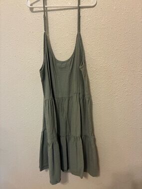 Cotton On Sage Green Tiered Mini Dress